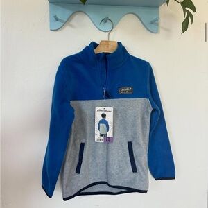 Eddie Bauer Kids Blue and Gray Fleece Hoodie
